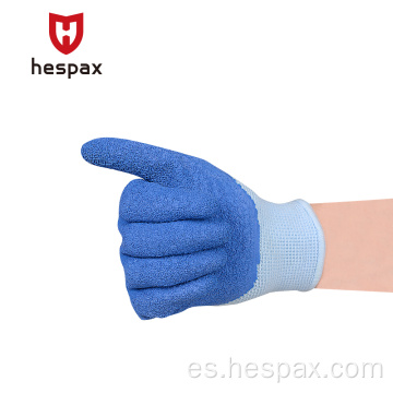 Hespax Kids de látex de goma de goma Guante de trabajo Protective